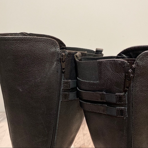 Naturalizer Jackie Black Leather Tall Boot 7W - Picture 10 of 13